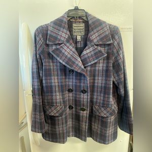 Vintage Plaid Peacoat by Abercrombie